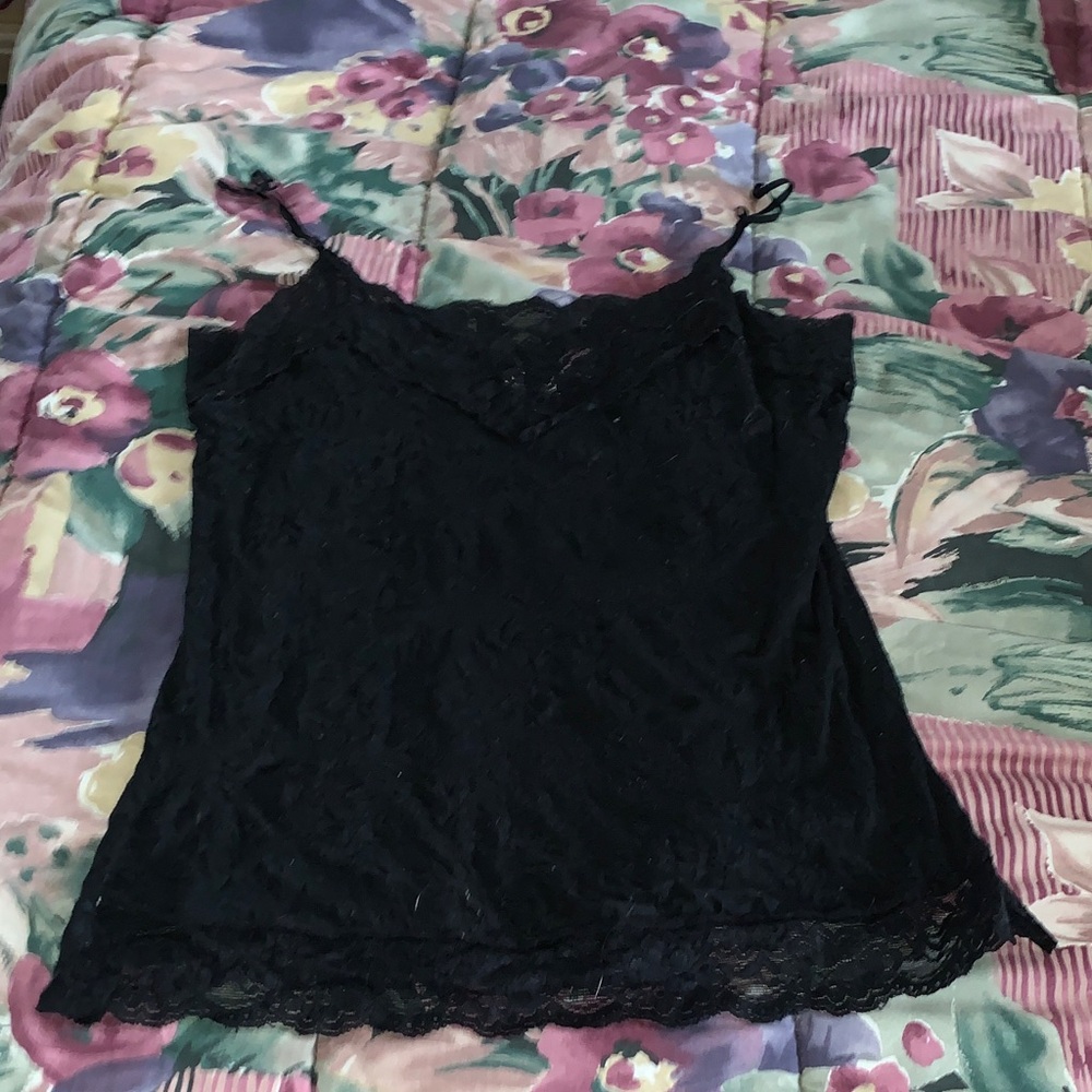 Xhilaration Black Lace Camisole - Size XXL